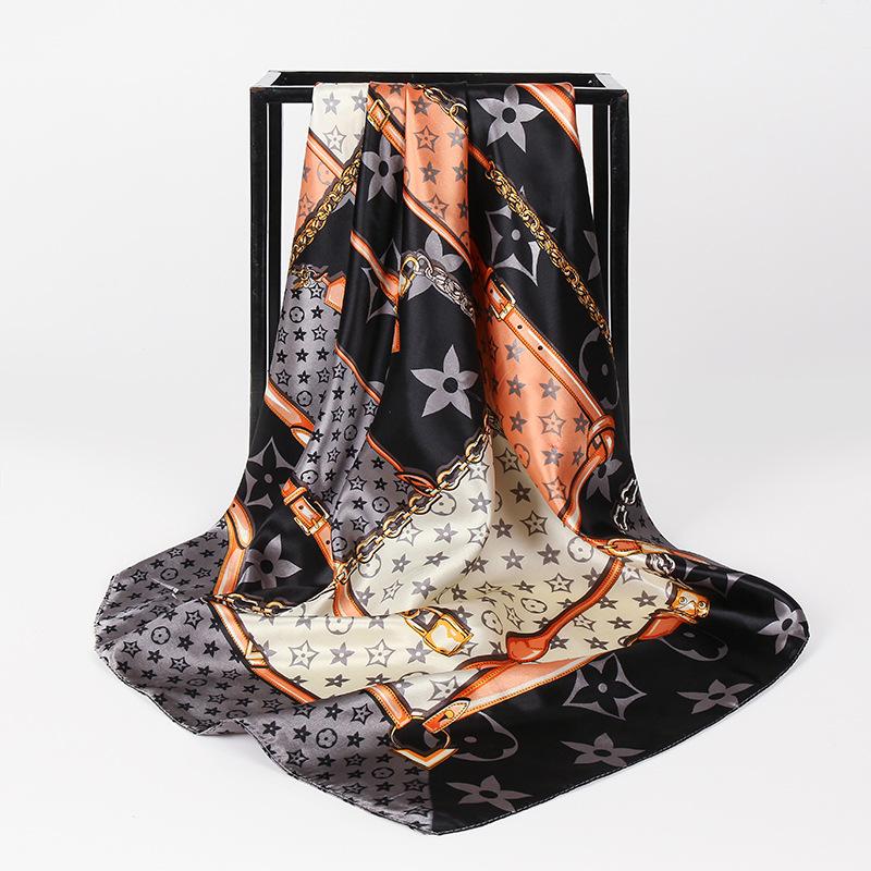 90 Large Square Scarves, Silk Scarves, Women'S Imitation Silk Fashion Shirts, Small Square Scarves, Mother Scarves.