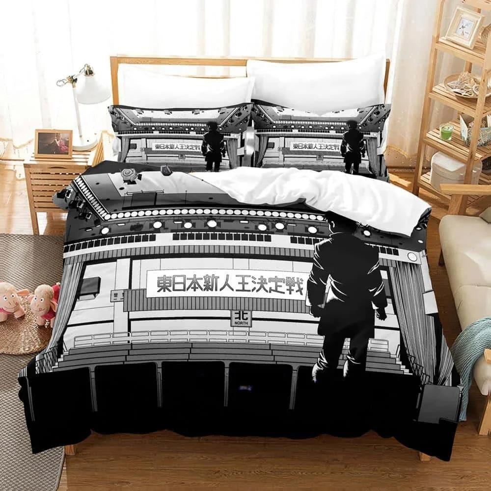 New Anime Hajime No Ippo Bedding Set Duvet Cover Comforter Bed Set Quilt Cover Pillowcase King Queen Twin Size Boys Girls Adult