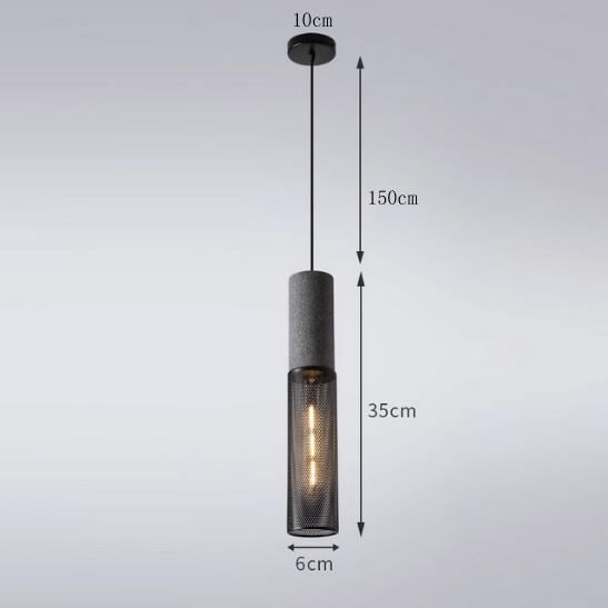 Vintage restaurant pendant light corridor cement column forged iron lampshade LED E27 coffee shop home decoration pendant light