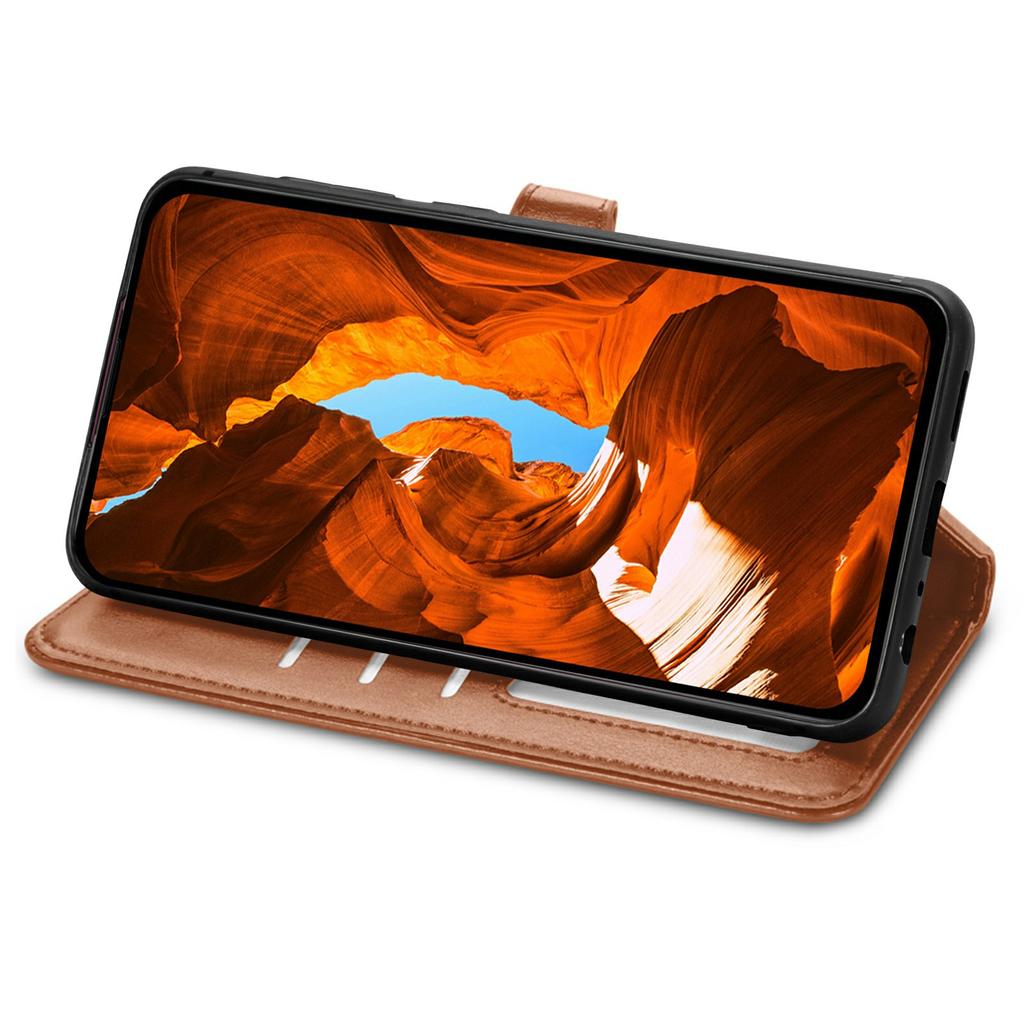 For iPhone 17 Case Wallet Stand Leather Phone Cover with Wrist Strap