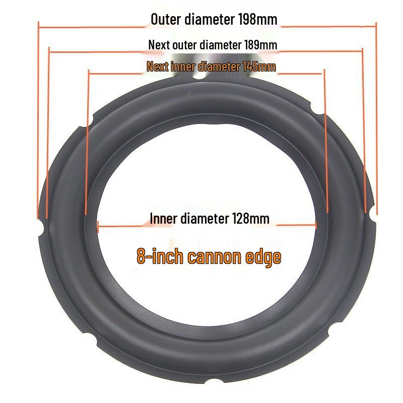 Rubber Edge Subwoofer & Mid-range Speaker: 6.5", 8", 10", 12" Edge Repair & Folding Ring