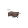 YAMAZEN Anywhere Storage Box, Shallow Type, with Lid, Set of 2, Brown YTCF-2PAFBR