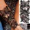 1 Sheet Bravery Tiger Temporary Tattoos For Men Adults Women Waterproof Fake Tattoo Sticker Disposable Washable Tatoo Decoration