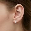 (Silver 925) Dual Shine Hoop Earrings EC3167