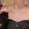 Elegant Crystal Glass Bead Clavicle Necklace - Simple, Fashionable, and Versatile European & American Style.