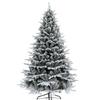 New PE Mixed Snowfall Christmas Tree with Automatic Features and Flocked Cedar Decorations
