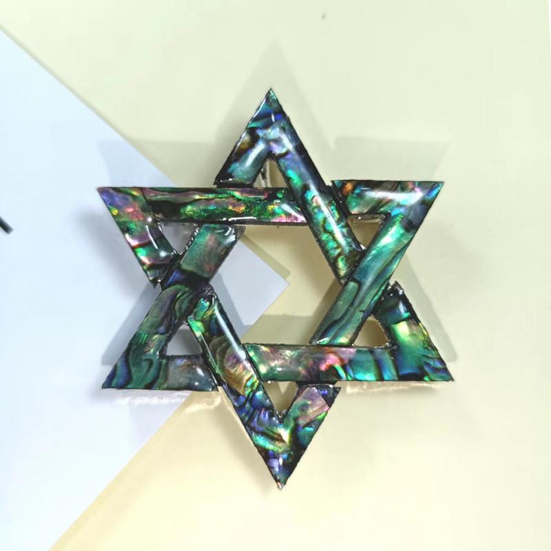 Retro Shell Brooch Pin With Star Shape For Fashion Accessories