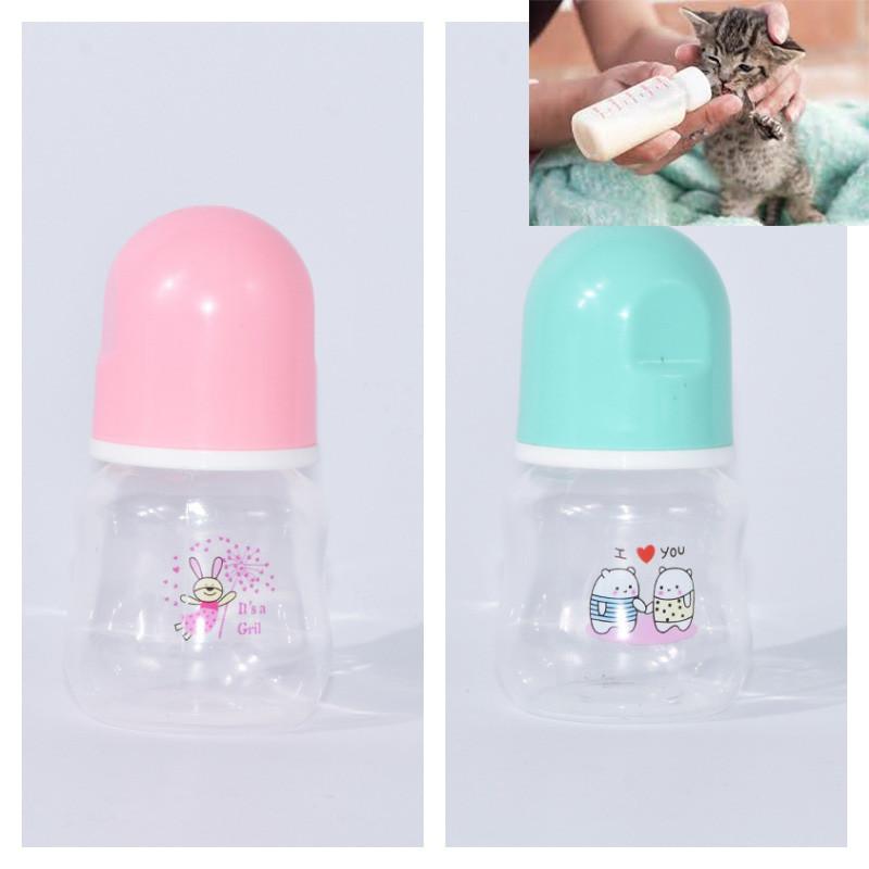 Pet Milk Bottle Kit For Newborn Cats And Dogs Soft Nipples Brush Included Pp Material