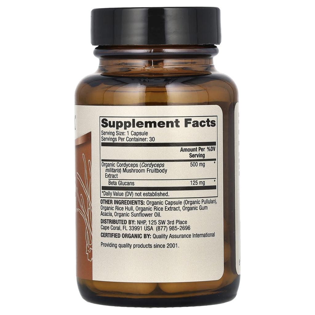 Dr. Mercola, Organic Cordyceps Mushroom Extract, 500Mg, 30 Capsules