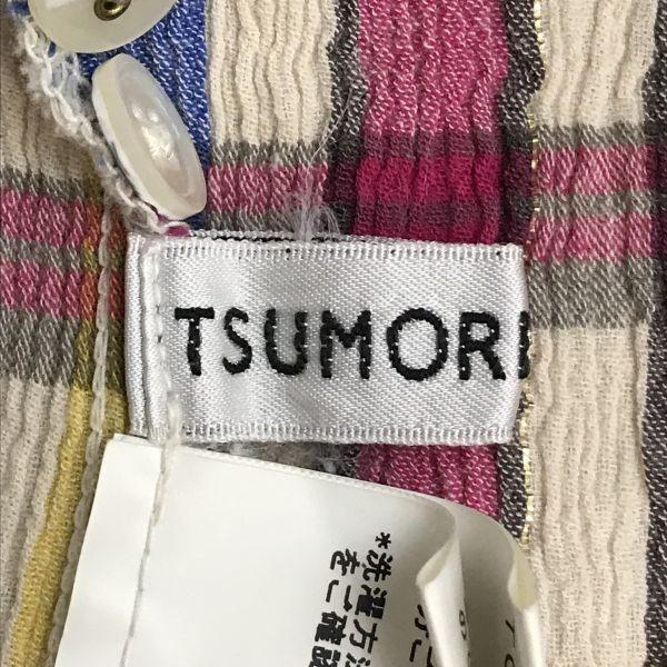 TSUMORI CHISATO Long Sleeve Stretch Shirt Blouse Women's M Multicolor check(USED)