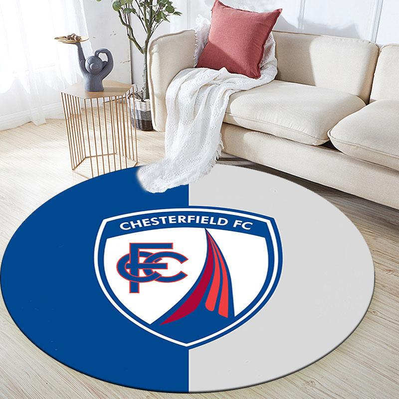 Chesterfield Football Club,Round Area Rug,Carpet Rug for Living Room Bedroom Sofa Playroom Decor,Non-slip Floor Mat