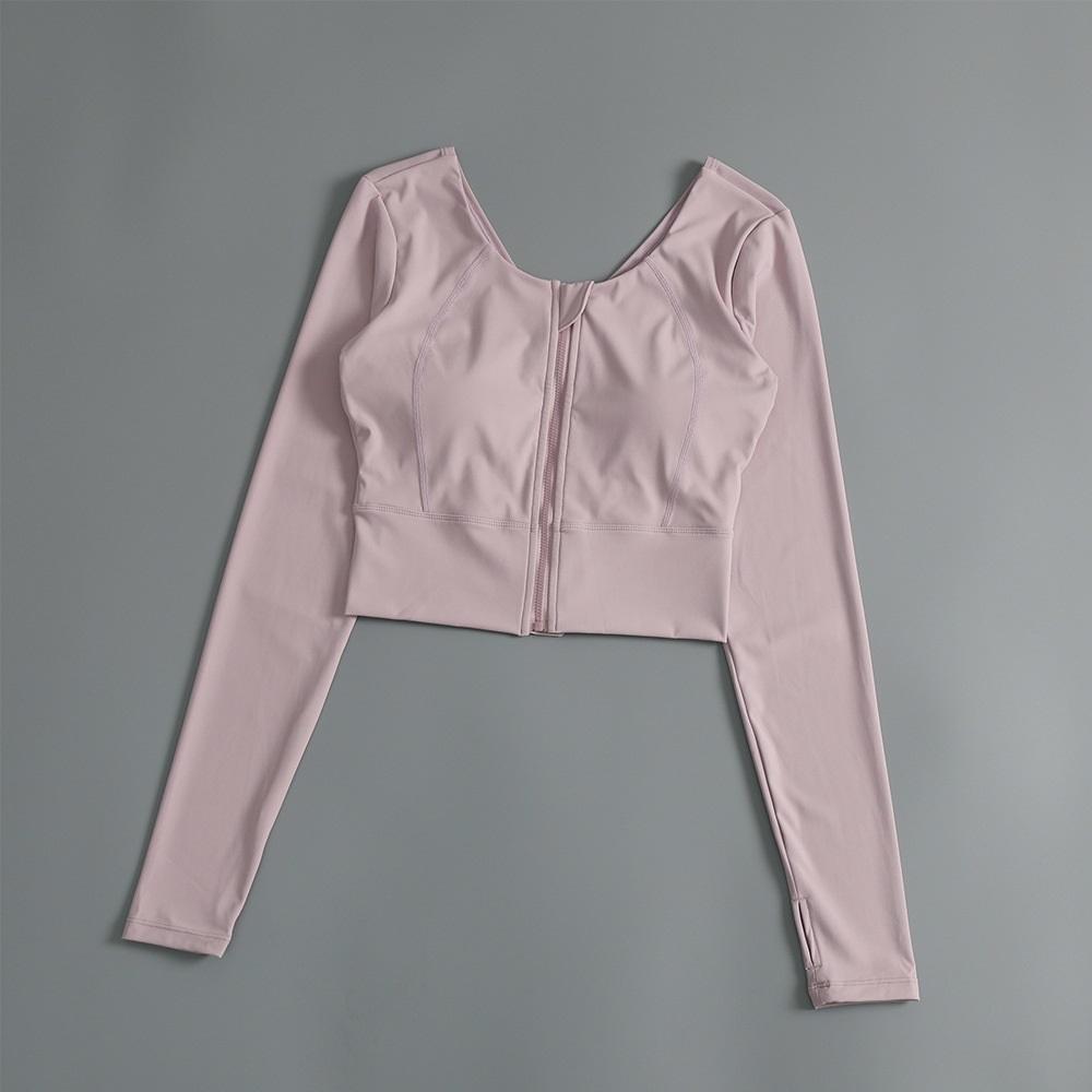 Yoga Clothes With Chest Pads, Tops, Women's High-end Fitness Clothes, Sports Cycling, Pilates Training, Beautiful Back, Long Sleeves