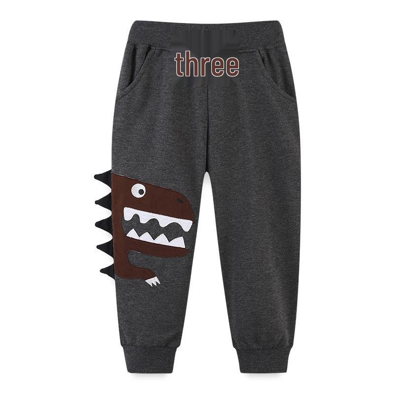 

Autumn Boys Cartoon Embroidered Cotton Sweatshirt & Sweatpants Set - European & American Style 4Y