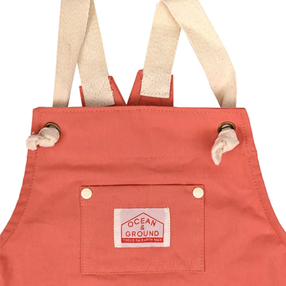 Ocean Ground Apron COOKDAY 1918003 & Set, Kids/Junior, Orange, Large,