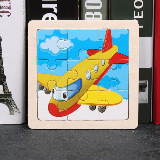 1Set Kids Jigsaw Puzzle Nice-looking Multifunctional Wood Animal Wooden Jigsaw Puzzle for Home