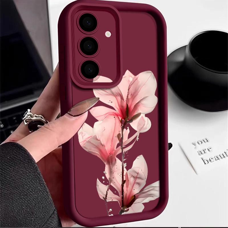 Daisies Flowers Print Case For Samsung A57 A37 A27 A17 S26 Ultra S25 FE A56 A36 A26 A16 A55 A35 A25 A15 A54 5G S21 S22 S23 S24 Plus Shockproof Cover