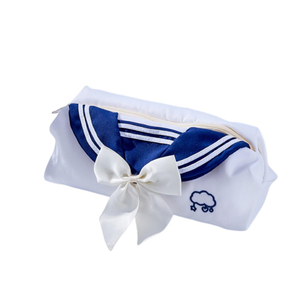 Bow Tie Design Pencil Storage Bag Sweet Zipper Stationery Pouch JK Pencil Case Back To School