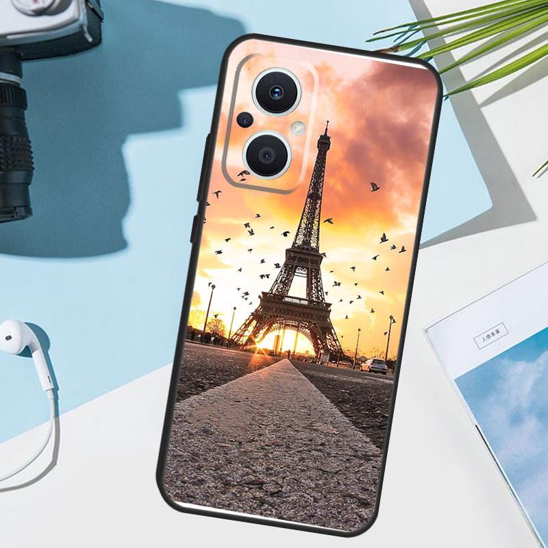 Paris Eiffel Tower France Cover For OPPO Reno 8 7 Lite 10 11 12 13 14 Pro 11F 12F 13F 14F OPPO Find X8 X5 X9 Pro Case