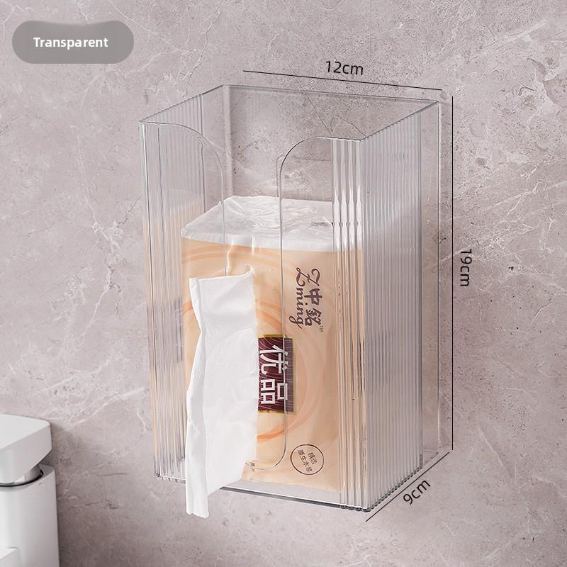 Wall-mounted Tissue Box, Paper Towel Holder, Household Face Towel Storage Box, Toilet and Bathroom Kitchen Hanging Tissue Box