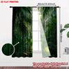 Set Of 2 Tropical Jungle Curtains Digital Printing Sunlight Through Dense Green Leaves Natural Fresh Bedroom Living Room Decor Curtain Polyester Ideal