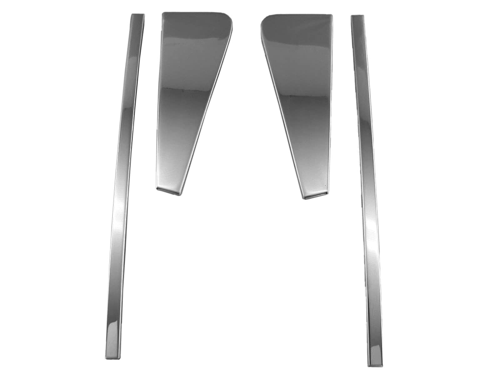 

BRIGHTZ Finish Stainless Steel Pillar Panels for Taft Visor Compatible with and 910 Ultra-Mirror (4-Piece Set) LA900S/LA910S (No Required)