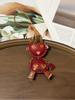 Cow Leather Rocking Boy Bag Charm Car Hanging Decoration Funny Bag Pet Rock Luggage Accessory Personalized Bag Pendant