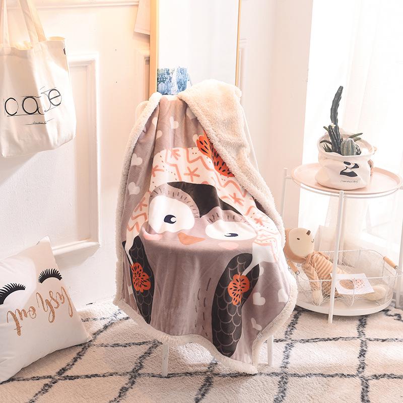 2025 Lambswool Double-Layer Thickened Warm Kids' Cloud Blanket