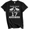 This Guy Is Officially 17 Years Funny 17th Birthday T-Shirt 17th Birthday Gift