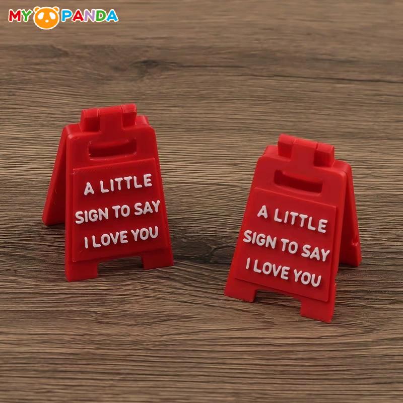 Dollhouse Creative Valentine's Day Present A Small Sign To Say I Love You Decoration Craft Desk Decoration Room Ornament