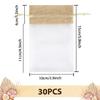 30pcs Sturdy Linen and Organza Fabric Bags with Drawstring Storage Bags for Jewelry Organization and Gifts Presentation