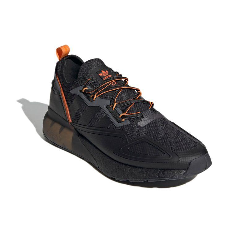 Adidas Originals ZX 2K Boost Fabric Cool Non-Slip Durable Low-Top Lifestyle Sneakers Unisex Sneakers Black Orange GY3547