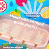 Food Grade Silicone Moulds, Reusable,Silicone Icicle Moulds +6 Reusable Sticks, Silicone Ice Moulds for Kids with Handle, Ice Lolly Moulds with Lid