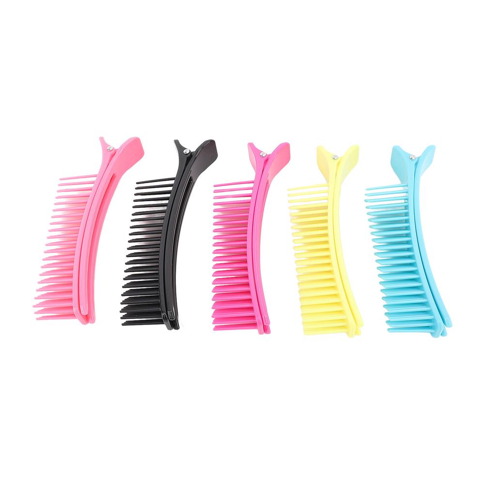5 Parów Klipsów do Sekcjonowania Włosów Dwuwarstwowe Solidne Profesjonalne Klipsy Grzebieniowe do Sekcjonowania Włosów do Salonu Fryzjerskiego Barber Shopu
