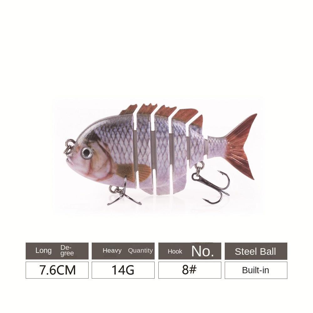 

8см/14г Багатосекційні тверді приманки Повільно тонучі приманки для лову баса Набір для морської риболовлі 2