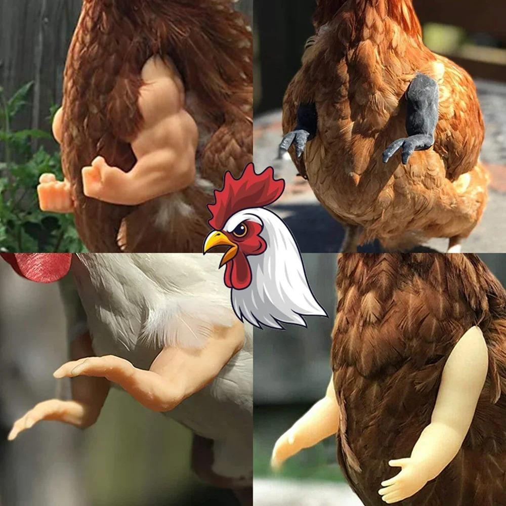 Funny Wearing Muscle Arm Hulk Arms Chicken Forelimb Toy Fighting Chicken Arms Toys Pet Theme Party