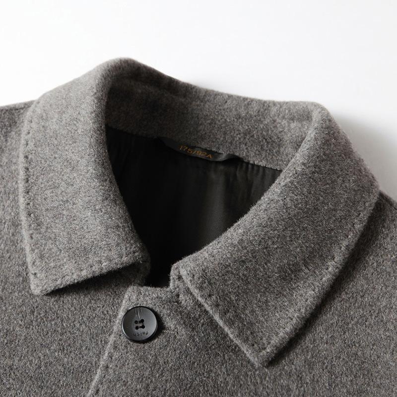 Herbst und Winter Handgefertigt Doppelseitige Wollreversjacke Business Casual Wolljacke Verdickt