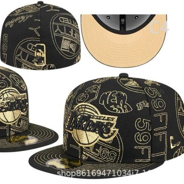 Populárna mestská plne uzavretá čiapka s plochým okrajom Lakers Bez nastaviteľná baseballová čiapka Cestovná vetruodolná opaľovacia čiapka na voľný čas