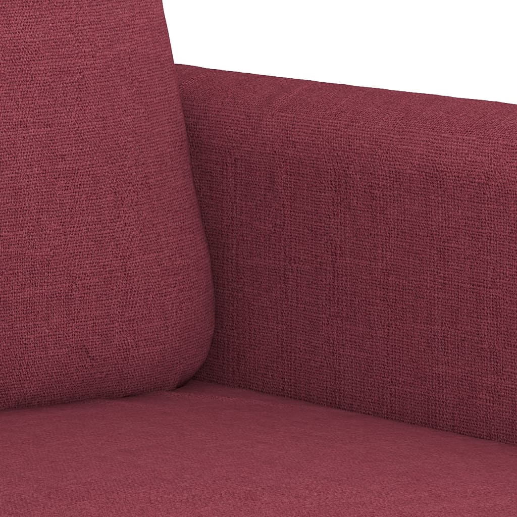 Vidaxl 4-Częściowy Komplet Wypoczynkowy, Obity Tkaniną, Winna Czerwień
