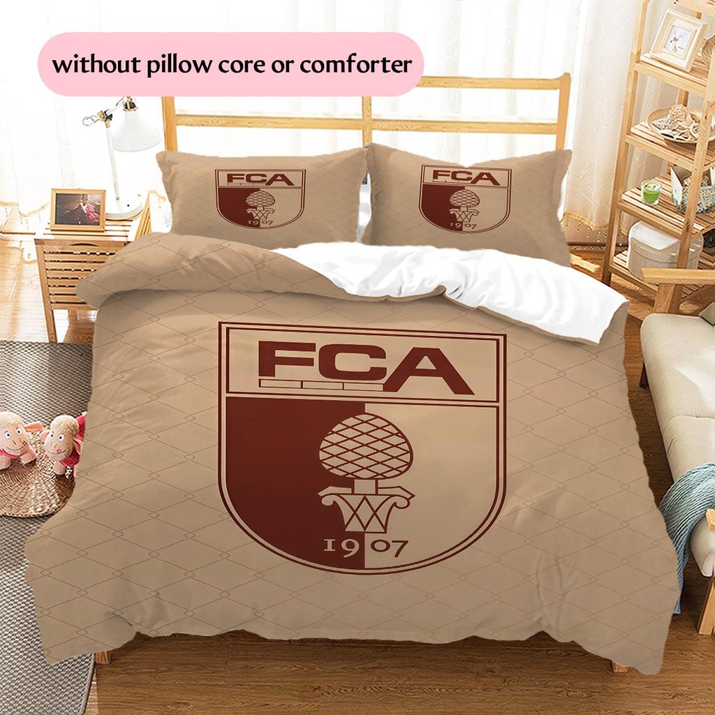 FC Augsburg2 Pattern Bedding Quilt Set  Home Decoration  Gift (1 * Duvet Cover + 2 * Pillowcase  Without Core)