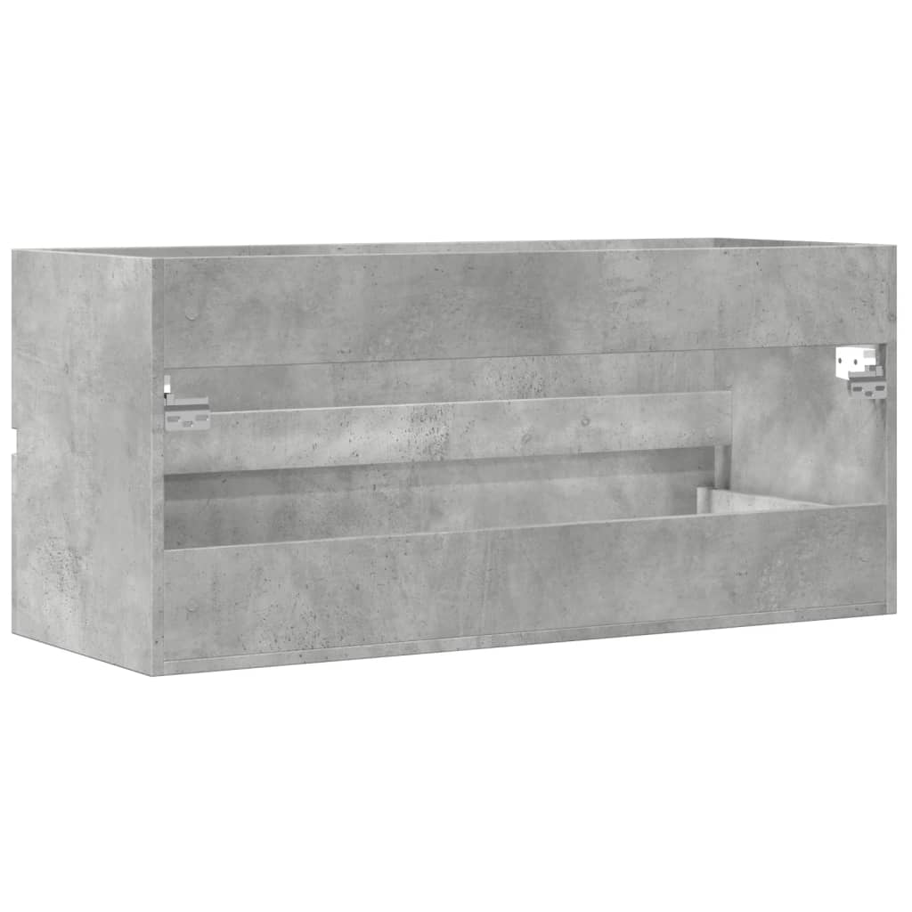Bathroom Vanity Unit Concrete Grey 100 X 38.5 X 45 Cm Particleboard