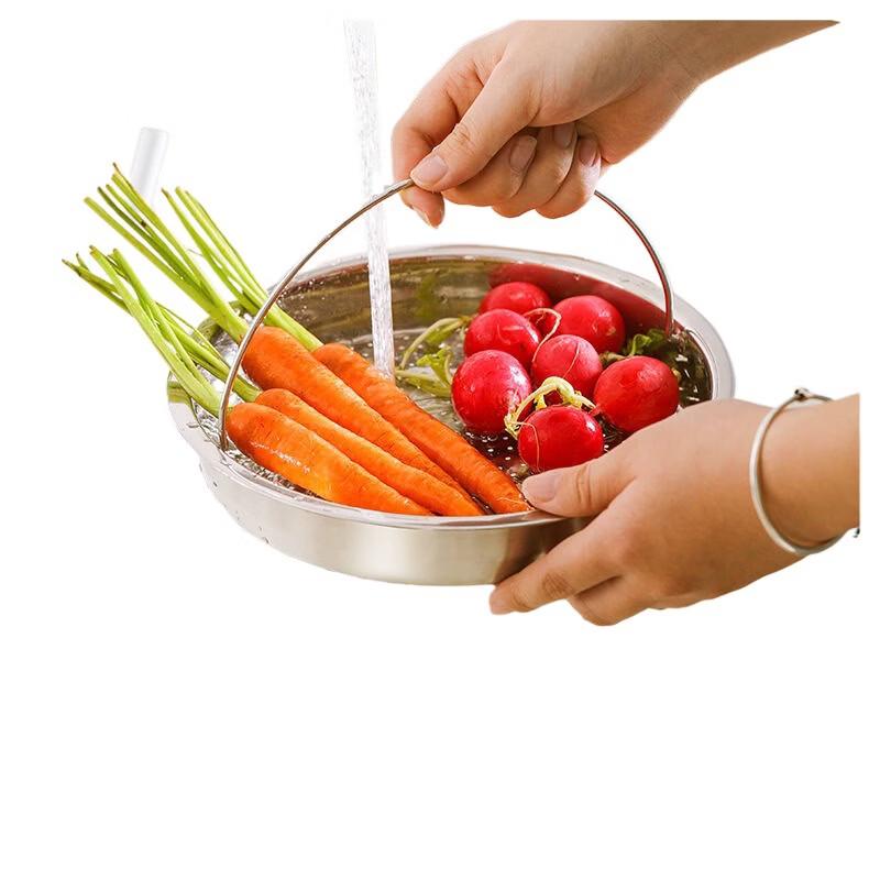 304 Stainless Steel Steamer Rack with Handle