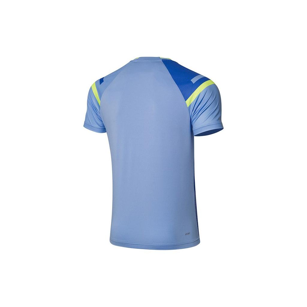 Li-Ning Badminton Series Quick-Dry Cool Match Short Sleeve T-Shirt Men Tops Sky-Blue AAYR011-4