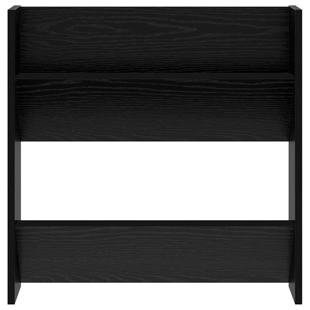 Shoe Cabinet Black Oak Effect 60 x 18 x 60 cm Engineered Wood