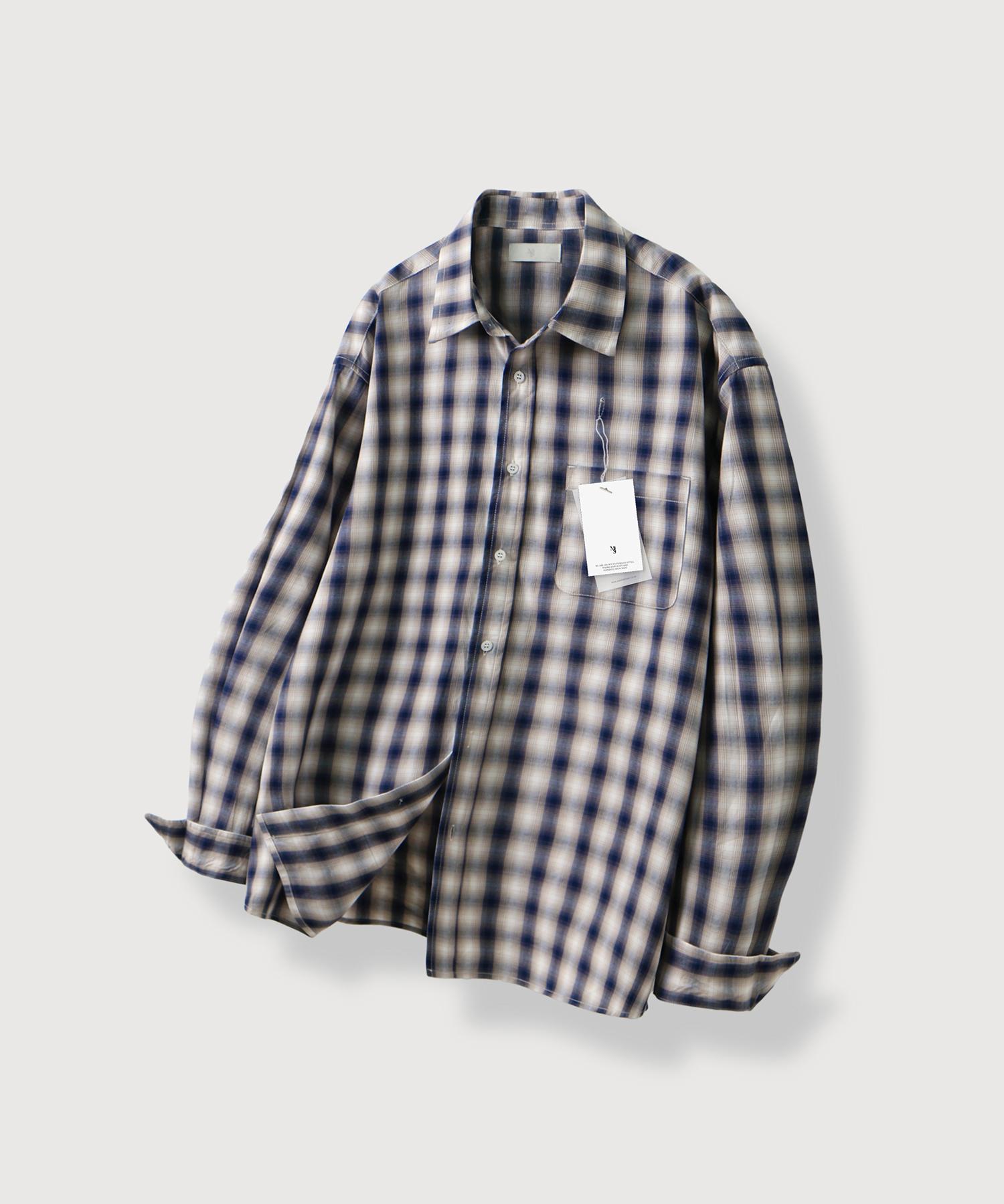 Mood Inside All Day Grid Check Shirt_Navy Navy/M