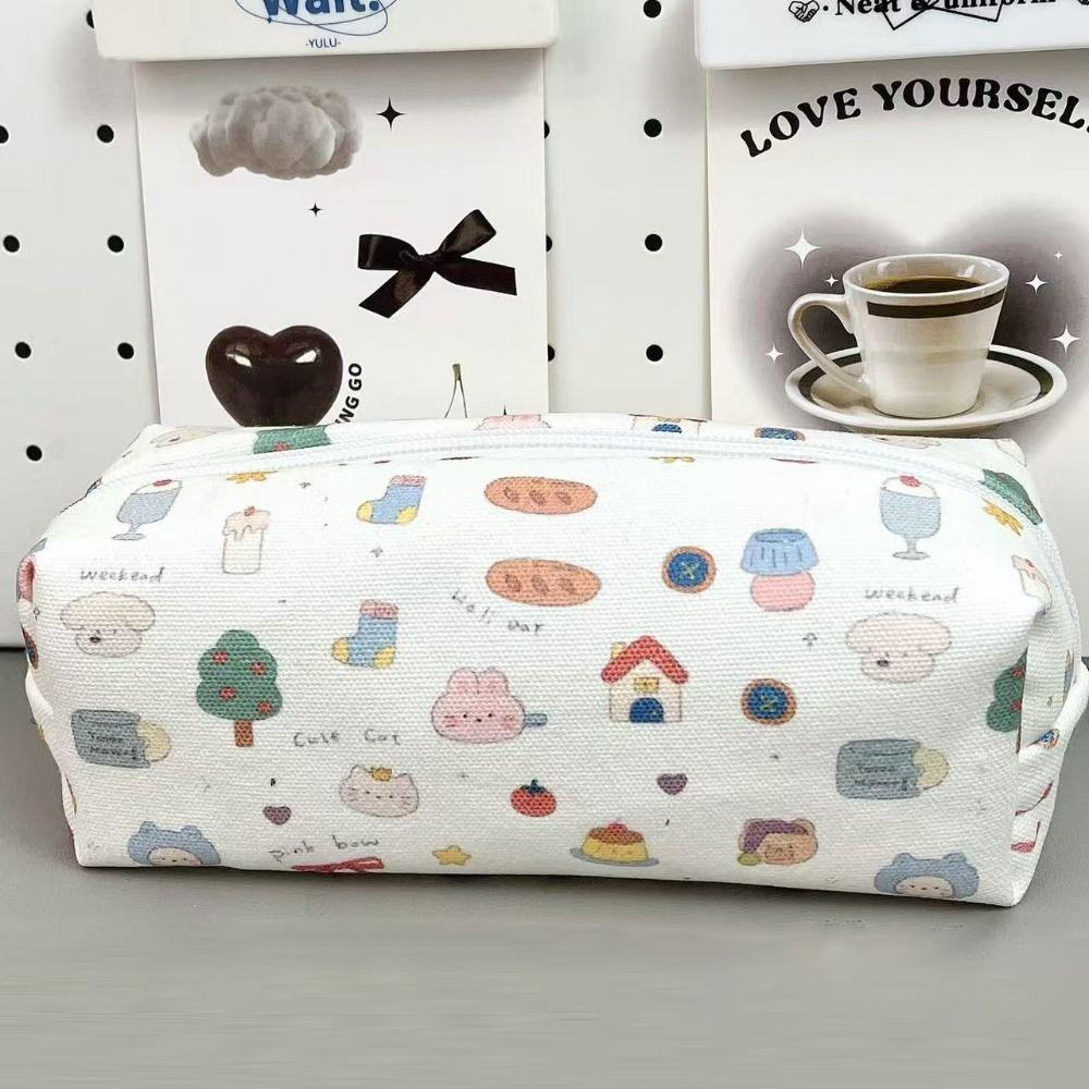 

Large Capacity Pen Bag Cartoon Cat Dog Stationery Bag Cute Pencil Case Students Style B