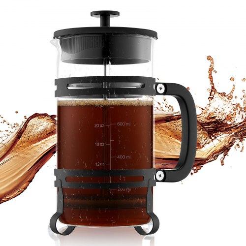 VEVOR French Press Coffee Maker, 1 Liter Borosilicate Glass Coffee Press Tea Maker with Stainless Steel Filter