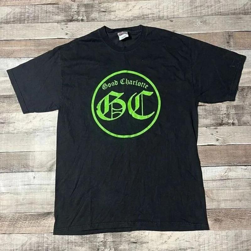Good Charlotte T Shirt Adult Large Black Punk Emo Rock Band Gc Spellout Concert