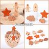 Montessori Toys Wooden Balance Boat Blocks Stacking Tower Games Space Moon Balance Blocks Fine Motor Skill Early Education Toys