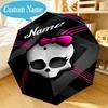 Custom Name Umbrella Monster Skull Theme Umbrella 8-Frame for Travel, Camping, Casual Lightweight Portable, Essential for Family Gifts
