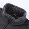 Men Winter Vest Sleeveless Stand Collar Solid Color Fleece Thick Keep Warm Plus Size Neck Protection Winter Waistcoat for Daily Wear